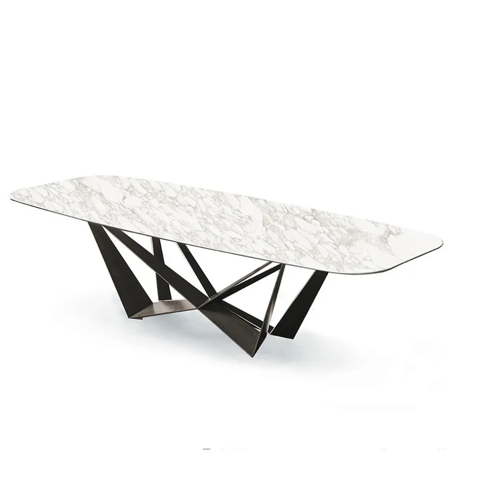 

Luxury Italian Marble Top Butterfly Dining Table in a Choice of Finishes Marble / Plywood Veneer