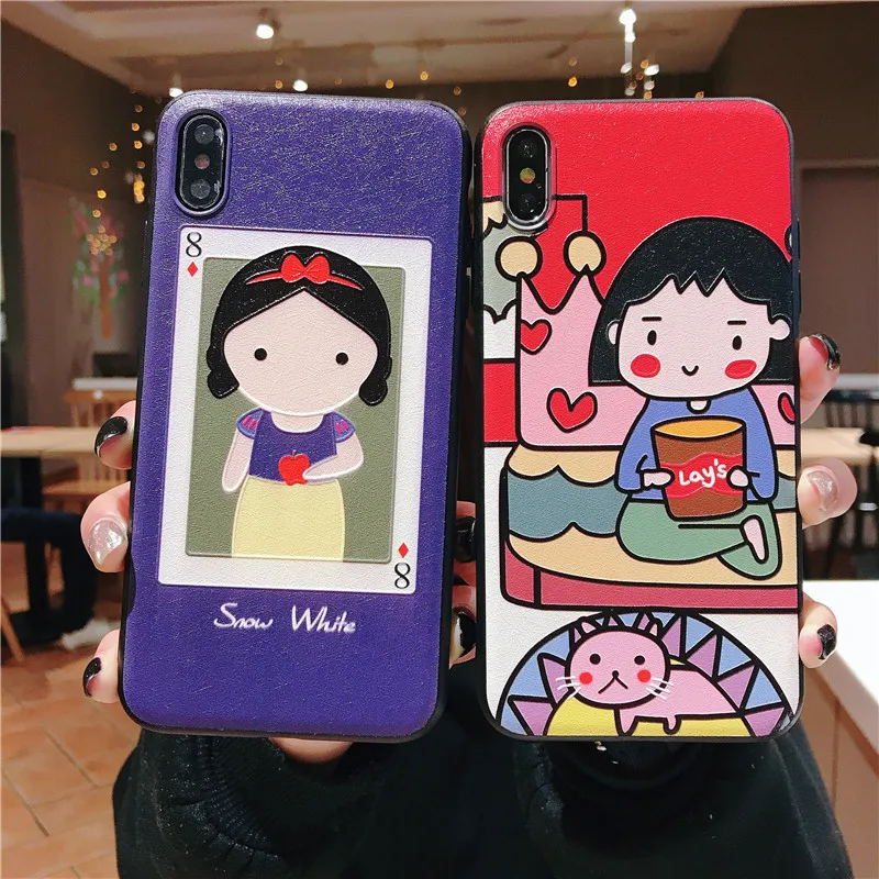 Fashion Mom Daughter Abstract Character Phone Cases For iPhone 6 6s 7 8 Plus Silk Soft Silicone TPU Cover X XR XS Max |
