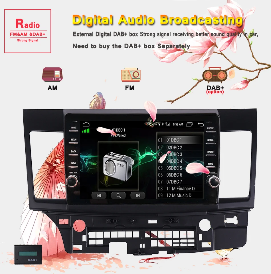 Cheap Android 9.0 car dvd Octa core for Mitsubishi Lancer  2008 2009 2010 11 2012 2013 2014 2015 car stereo navigator Autoradio player 9