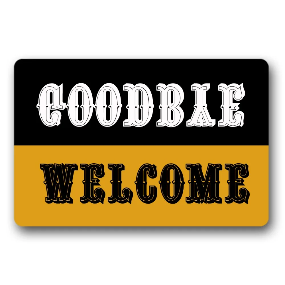 Entrance Floor Mat Non Slip Welcome Goodbye Door Mat Outdoor