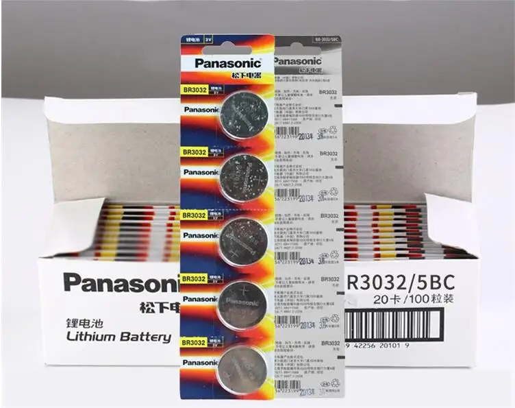 

1000pcs/lot Original Battery For Panasonic BR3032 ECR3032 DL3032 3V Button Cell Coin Car Remote Control Electric Alarm Batteries