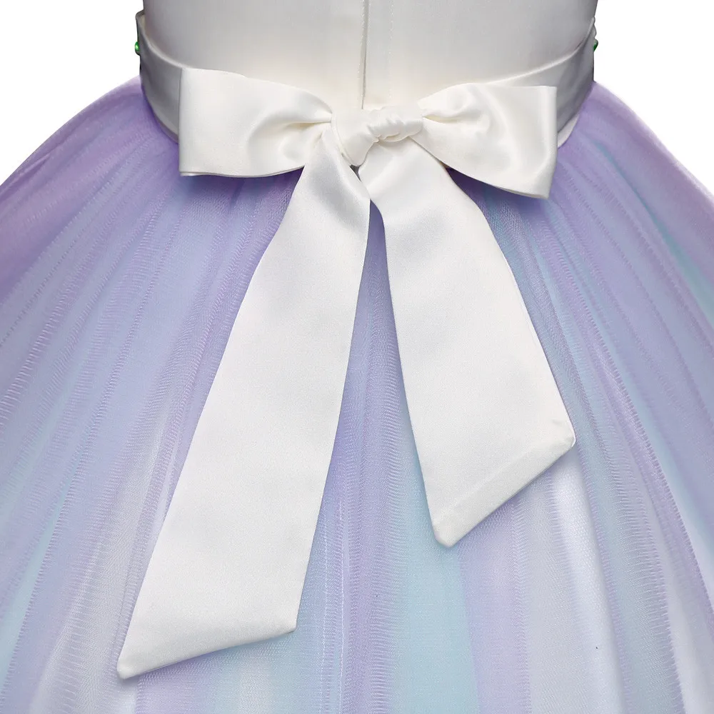 ARLONEET/платье принцессы для девочек; платья для торжественных событий; кружевное платье принцессы с цветочным рисунком для девочек; торжественное платье для свадебного торжества; одежда; L1121