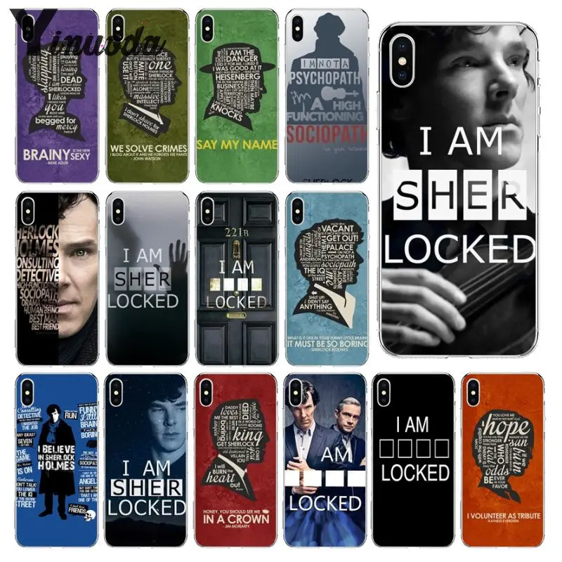 Yinuoda I am Sherlock Holmes Sherlocked Colorful Phone Accessories Case for iPhone 6S 6plus 7 7plus 8 8Plus X Xs MAX 5 5S XR | Мобильные