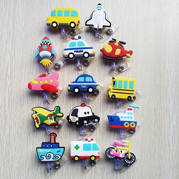 

1Pcs New Creativity Cartoon Retractable Badge Reel student ID Name Card Holder 2018 lovely Early childhood education badge