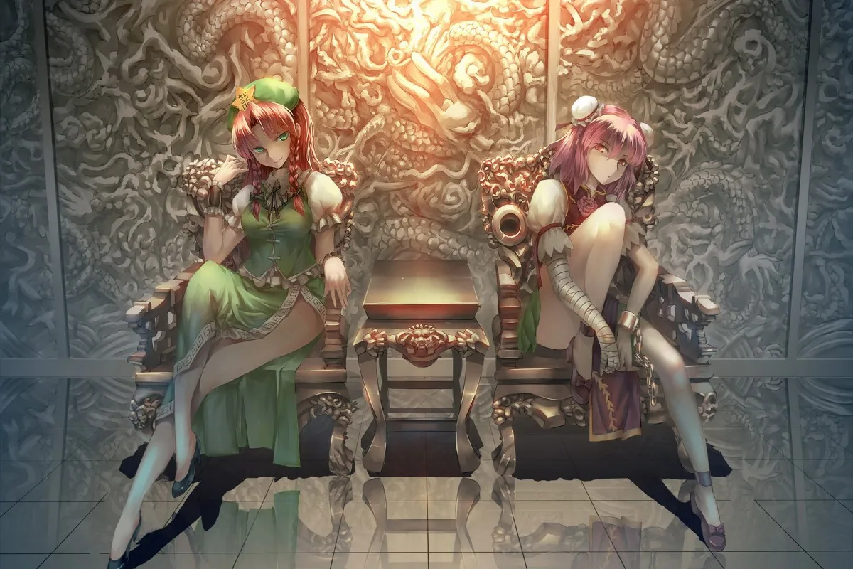Изготовленный На Заказ парусиновая ткань с принтом плакат (рама доступны) touhou
