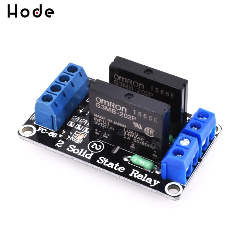 1/2/4/8 канальный твердотельное реле G3MB 202P DC AC PCB SSR в 5VDC Out 240V 2A для arduino|Реле| |