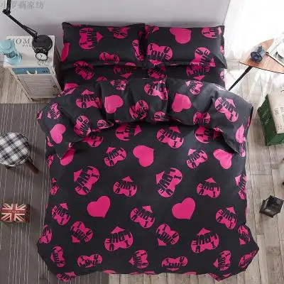 

Summer style bedding cotton set twin Full Queen size duvet cover set reactive printed bed linen flat sheet bed sheet no quilt