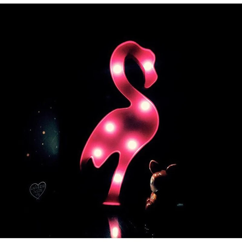 LED Cartoon Animal kids room decorations lamp s2 1pcs Chic Flamingo Pineapple Cactus Nightlight Decoration Lamps | Освещение
