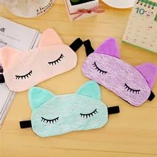 Микрофибра животных повязка на глаза, маска для сна повязка повязки креативный путешествие расслабиться с повязкой с рисунком лисы из мультфильма, подушка для сна Мягкие тени для век