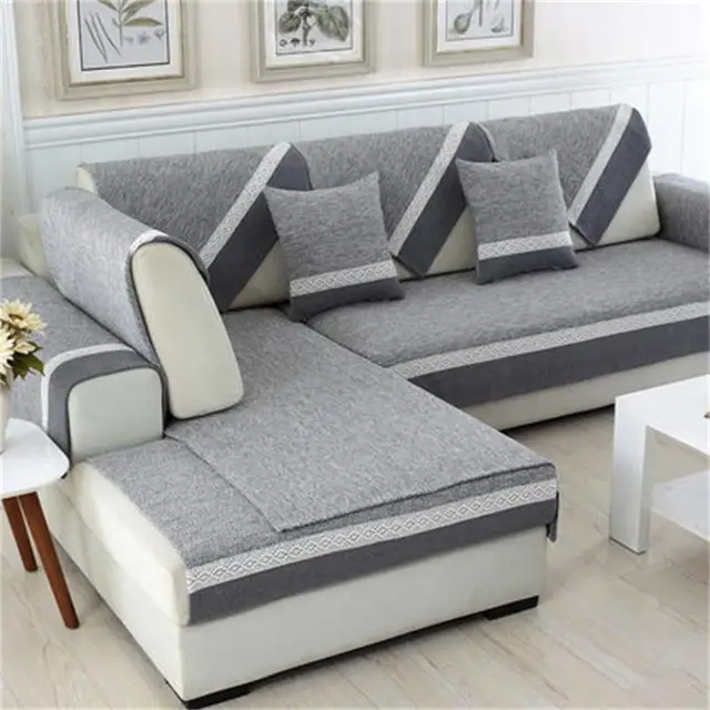 Custom Size Four Seasons Cotton Fabric Sofa Cushion Modern Custom Size Four Seasons Cotton Fabric Sofa Cushion Modern Simplicity Pure Color Towel