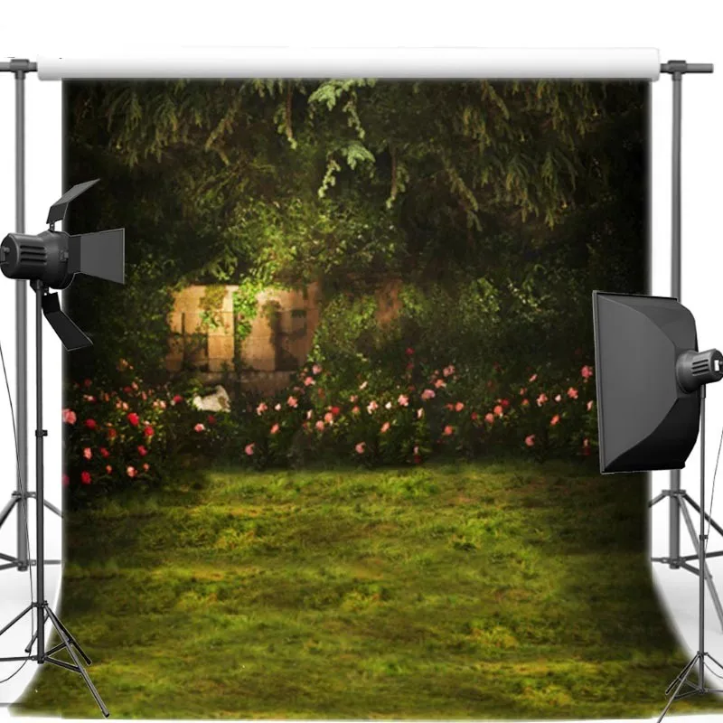 

Cinderella Garden Scenic Lawn Forest photo backdrop Vinyl cloth High quality Computer printed wedding Backgrounds