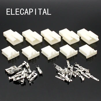 

10set/lot 2.8mm 3 pin Automotive 2.8 Electrical wire Connector Male Female cable terminal plug Kits Motorcycle ebike car