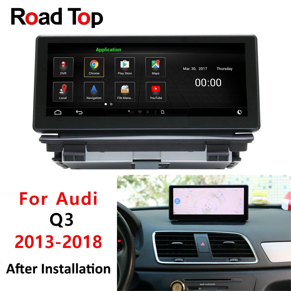

8.8" Android 8 Sedan display for Audi Q3 2013-2018 LHD car touch screen GPS Navigation radio stereo dash multimedia player WiFi
