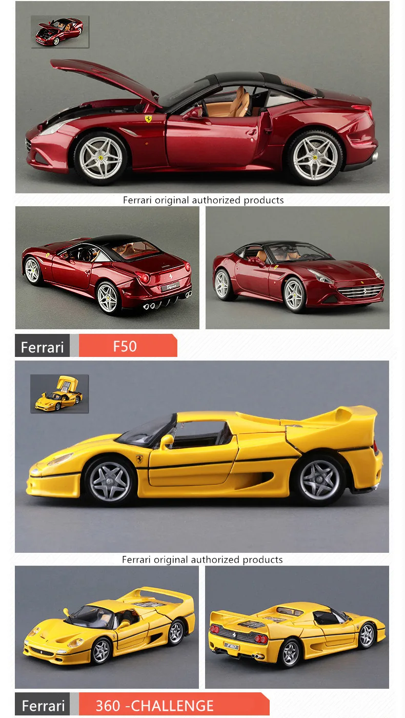 Bburago 1:24 Ferrari F50 коллекция производитель Авторизованная литая модель машины образец прикладного искусства украшения коллекция игрушка