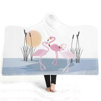 

Simple Warmth Flamingo Blanket Bed Sofa Trip Comfortable Fleece Blanket Full Of Children's Color Blanket Cartoon Child Gift