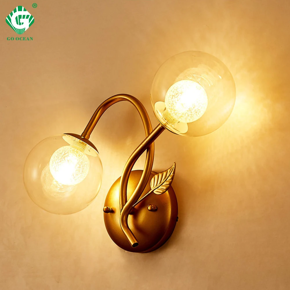Настенные лампы в европейском стиле для спальни G9 E27 110 В 220 В|Комнатные настенные