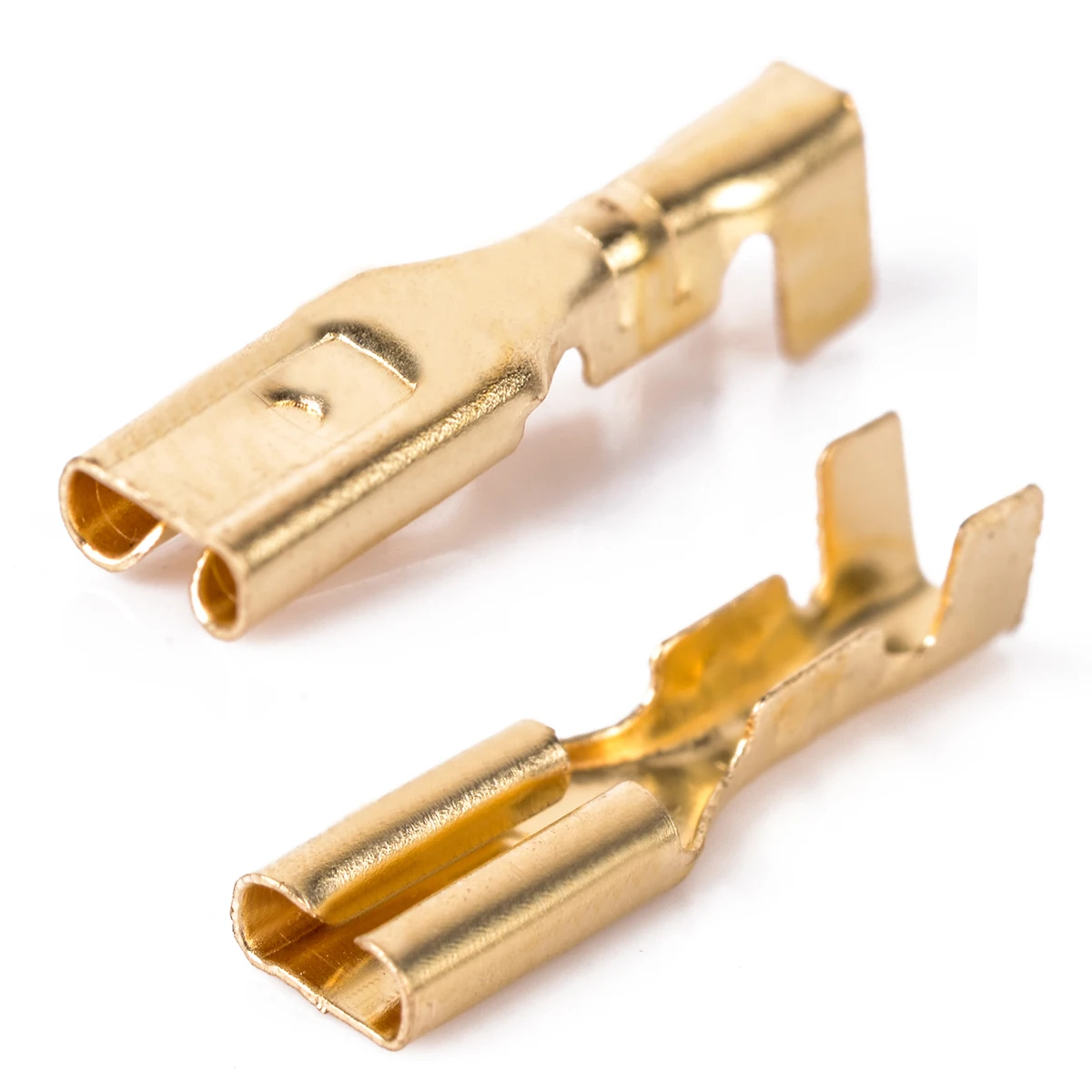 Buy 100pcs Brass Crimp TerminalS Female Spade Connectors with Insulating Sleeve