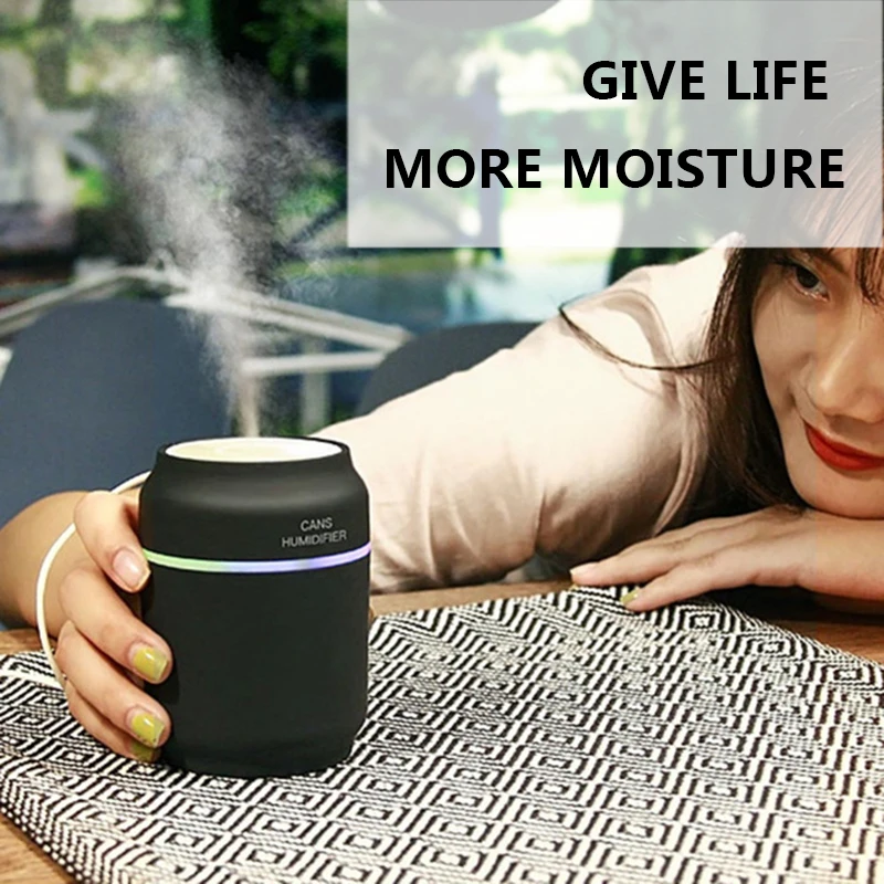 

High Quality 3 In 1 USB 7 color LED Ultrasonic Humidifier Air Cans fan Essential spray Aroma Oil spray Diffuser Home Office Car