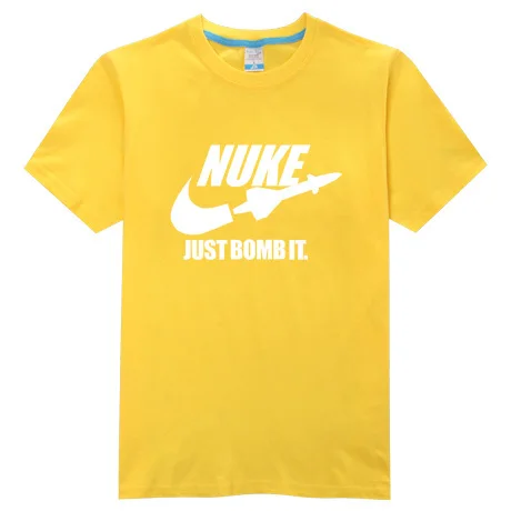 Лидер продаж пародия логотип бренда рубашки Высокое качество лучше прохладной Мужские Оригинальные футболки светился мода мужская одежда Топ продавец желтый - Цвет: 10