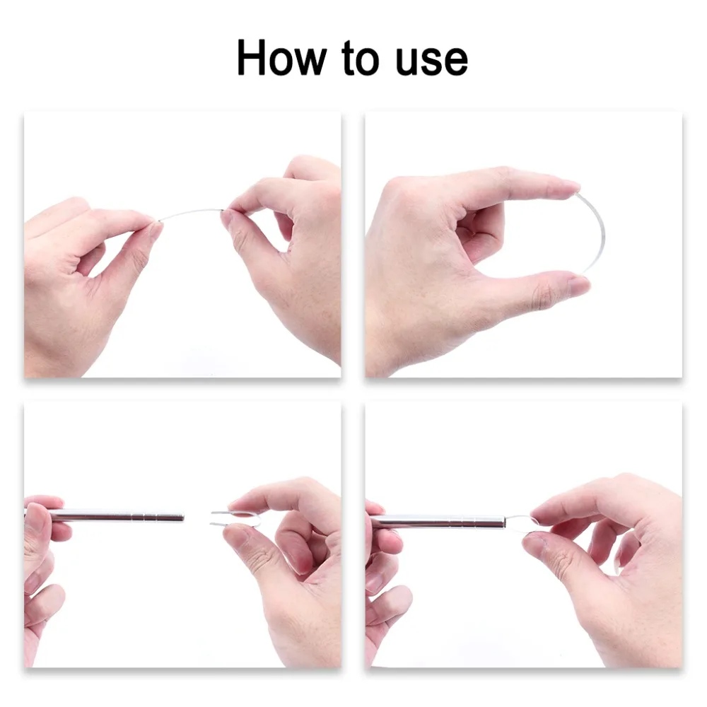 Hairstyle Design Pen Razor Hair Tattoo Trim Mustache Face Eyebrow Styling Stainless Steel Razor Pen + Tweezers + 10 blades for Men Women (3)
