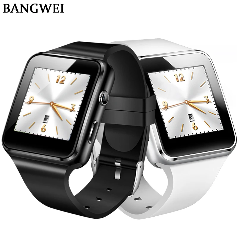Bangwei New Smart Watch Men Casual Fashion Rubber Strap Smart Watch Women Sport Pedometer Led Stopwatch Support Sim Make Call Watches Men's Watches