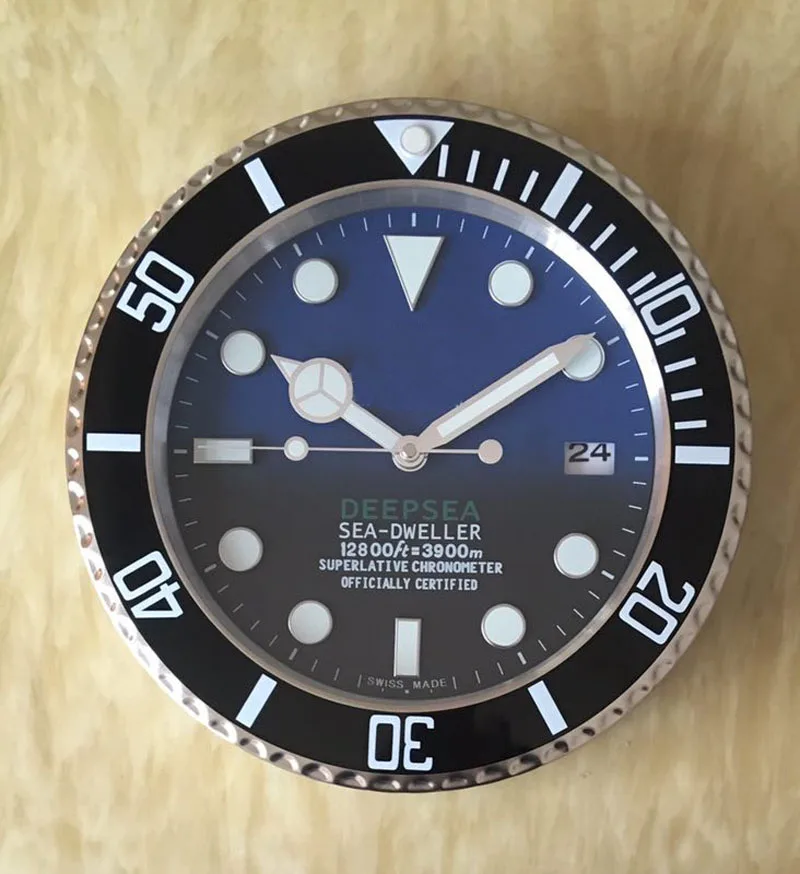 

DEEPSEA DWELLER Metal Watch Wall Clock with Silent Mechanism Art Watch Clocks on The Wall with Corresponding Logos