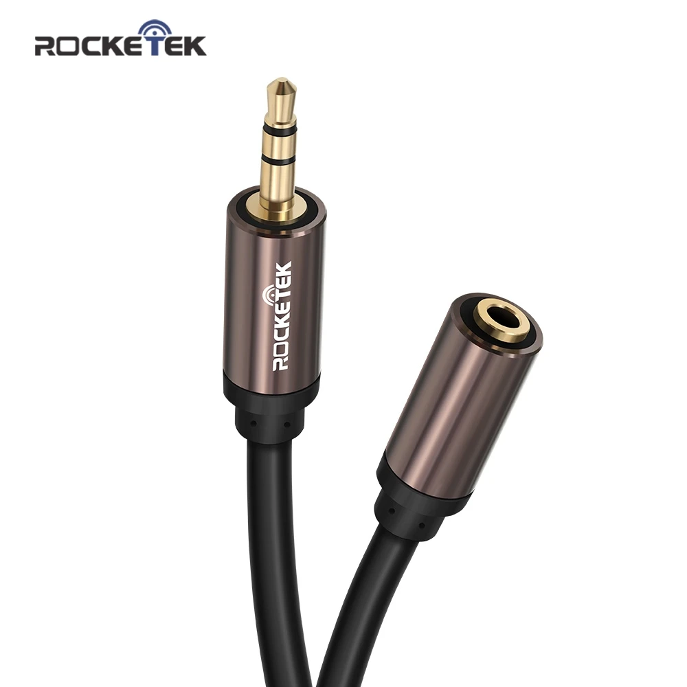 

Rocketek Jack 3.5mm Audio Extension Cable Male to Female Aux Cable 1m Headphone Extension Cable for Computer Mobile Phone