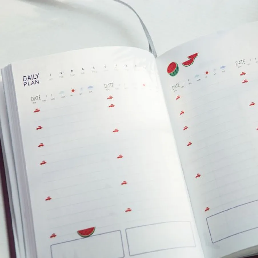 365 дней личный дневник планировщик тетрадь Дневник офисные еженедельный график милые корейские канцелярские libretas Y Cuadernos