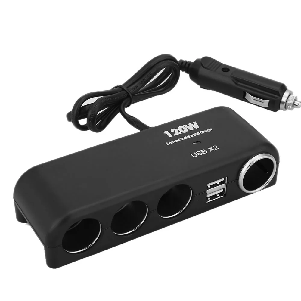 

SOONHUA Universal Smart Car Charger Double USB Port Car Cigarette Lighter Quick Charging Power Adapter With Multiple Protection