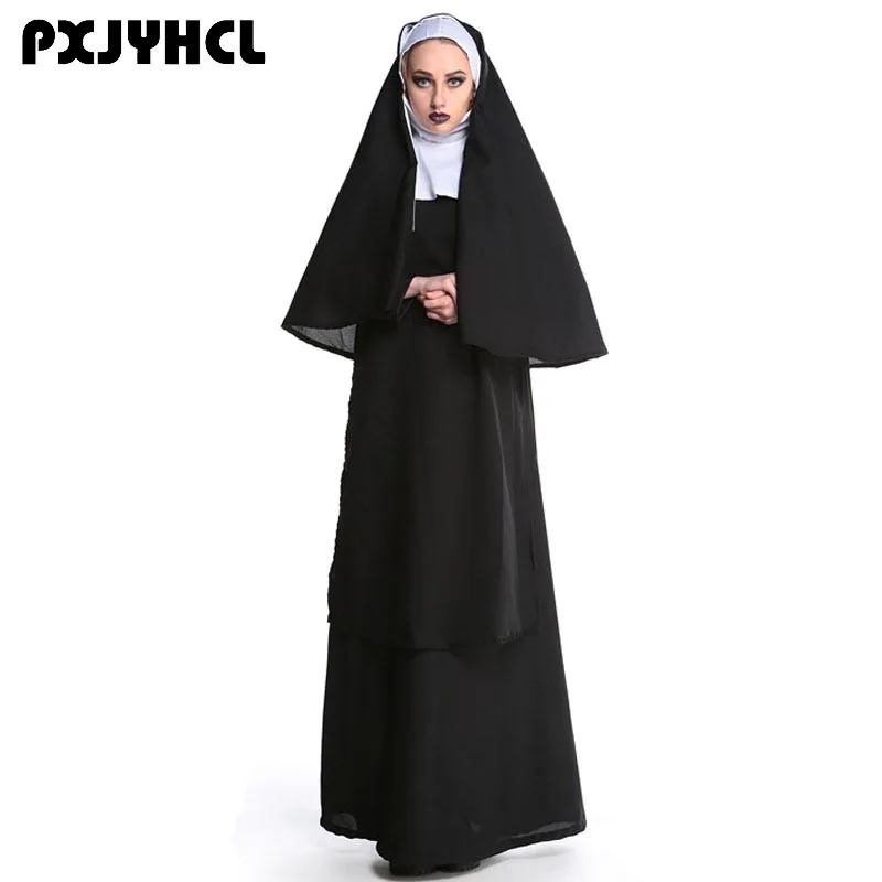 

Halloween Nun Cosplay Costume Female Fancy Sexy Church Sister Uniform Disguise Party Dress Fantasy Stage Performance Clothing