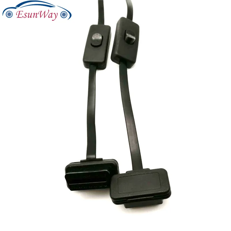 

1 male to 2 Female OBD Extension cable with 2 Switch 8Pin Connected