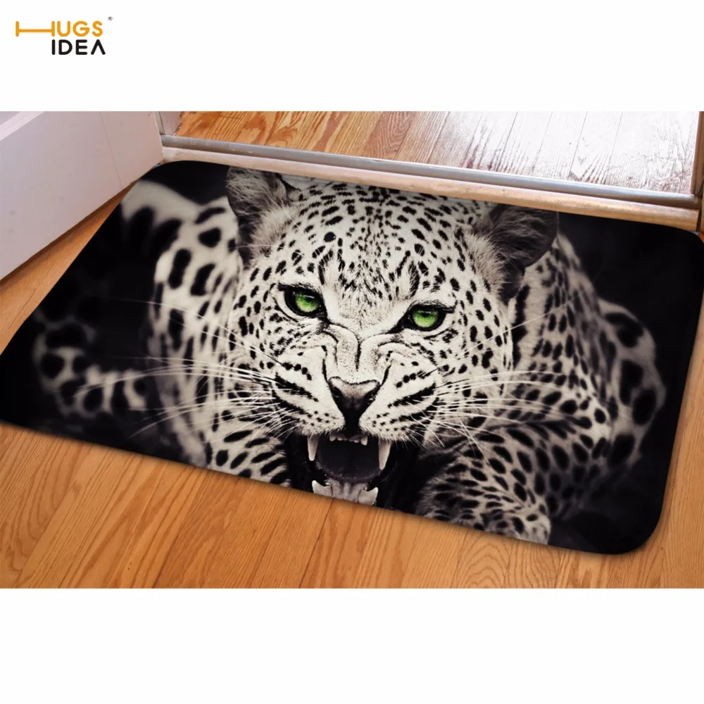 HUGSIDEA Тигр Печать Домашний напольный коврик домашняя отделка кухни шерстяное одеяло для спальни Площадь Ковер передняя дверь Добро пожаловать балкон Salle коврики