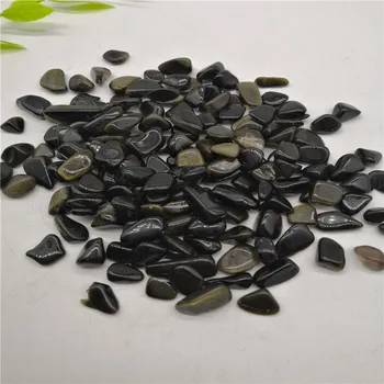 

Natural Gold Obsidian Gravel Crystal Healing Reiki Fish Tank Natural Stones and Minerals Tumbled Stones 50g