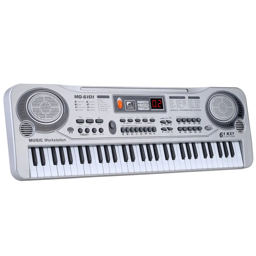 

21" 61 Keys LED Electronic Keyboard Music Toy with Microphone Educational Electone Christmas Gift for Children Kids