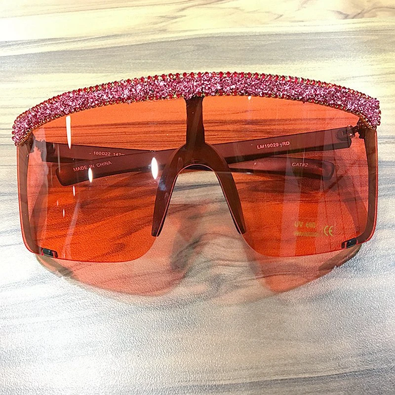 Модные женские солнцезащитные очки, роскошные брендовые винтажные негабаритные солнцезащитные очки для мужчин, готические красные панк-фестивальные солнцезащитные очки