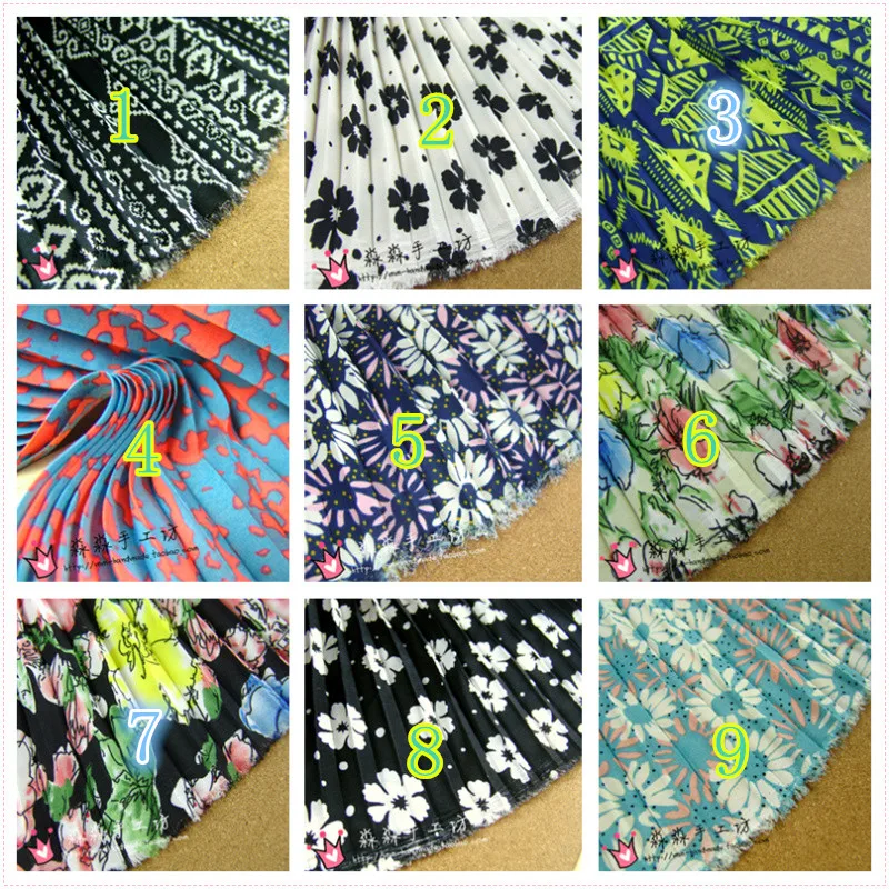 1 шт многоцветные Мягкие непрозрачные складывающиеся гофрированные шифоновые бархатные в Корейском стиле(плиссированные 0,5 м