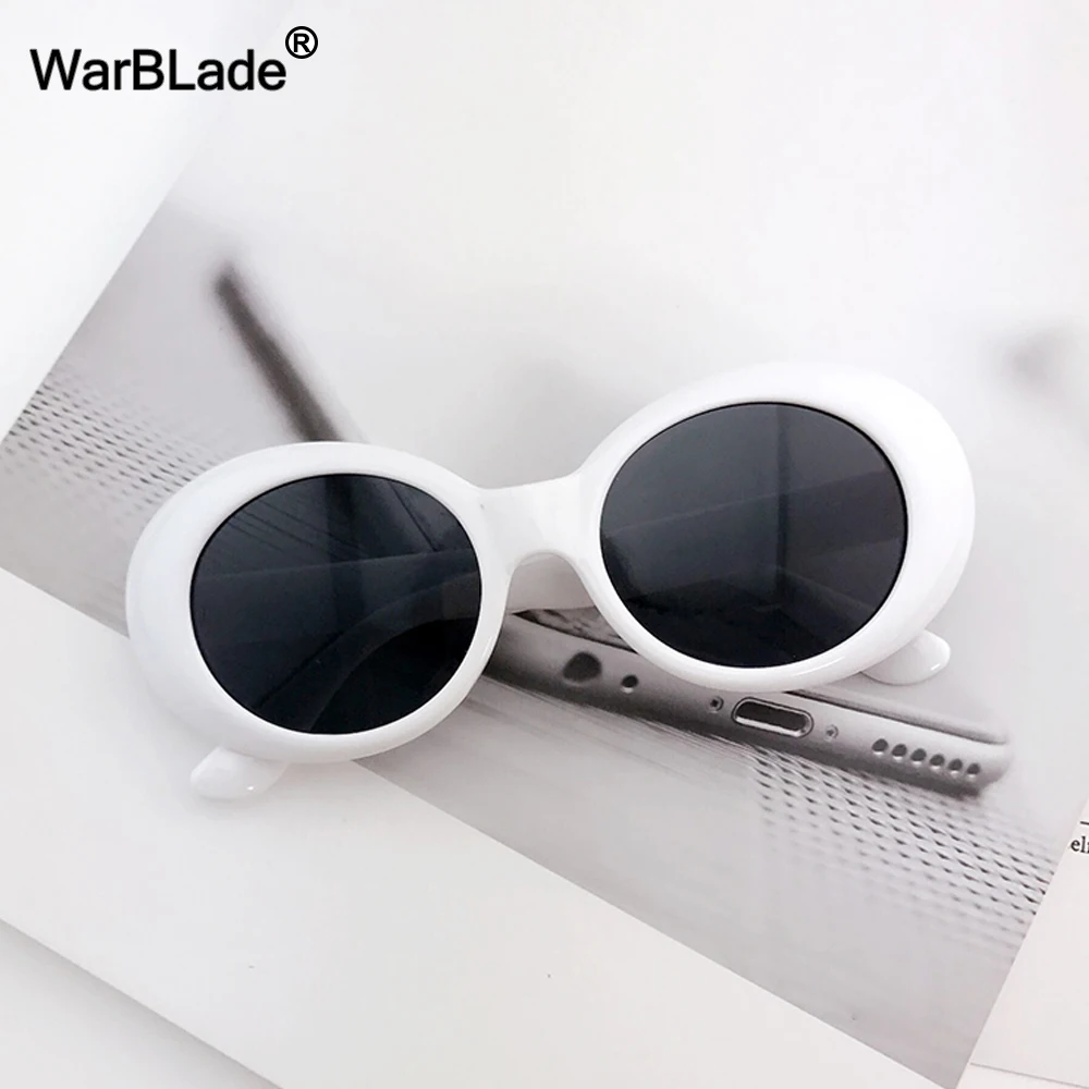 Kurt Cobain, модные солнцезащитные очки, прозрачные линзы, винтажные овальные очки NIRVANA, Классические солнцезащитные очки