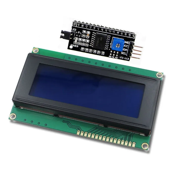 5pcs/lot LCD module Blue/Green screen IIC/I2C 2004 5V LCD LCD module blue screen provides library files lcd1602 1602 lcd module blue yellow green screen 16x2 character lcd display pcf8574t pcf8574 iic i2c interface 5v for arduino