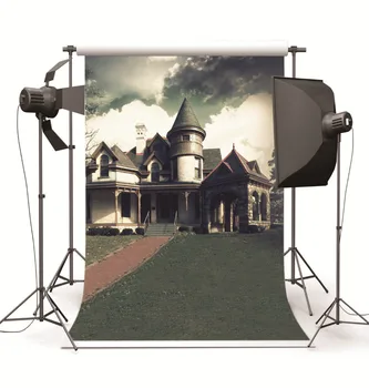 

Customized Computer Printed Photography Background Old Villa Wedding Children Vinyl Photographic Backdrop For Studio Photo Props