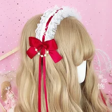 Японские волосы "Лолита" кружевные аксессуары обруч с лентой ободок для головы мягкие сестры сладкий день Лолита карты