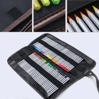 

Folded Canvas Pen Pencils Brush Case Pouch Pockets Tools Bag Case Makeup Comestic Brush Storage Organization Bag