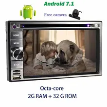 Camera+Android 6.2” car audio Radio Octa-core Android 7.1 CD DVD Player in Dash Headunit GPS Navigation Bluetooth OBD Wifi 4G