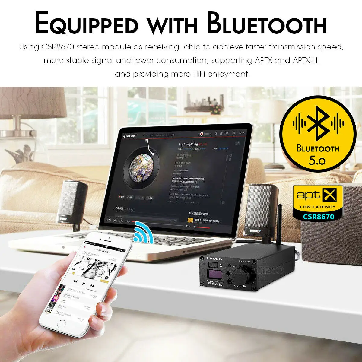 Nobsound последний интегрированный Цифровой Bluetooth 5,0 стерео усилитель мощности аудио декодер USB/Opt/цифровой коаксиальный RCA/AUX