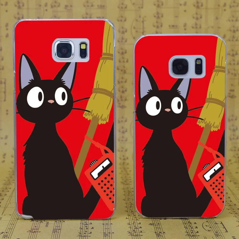 DREAM FOX B0537 Call Phone Black Cat Transparent Hard PC Case Cover For Samsung Galaxy S 4 5 6 7 8 Mini Edge Plus Note 3 |