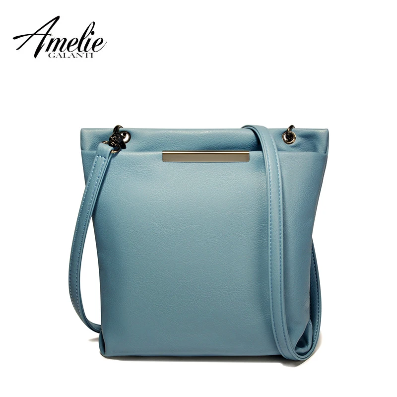 

AMELIE GALANTI shoulder crossbody bag for Women multi-Pocket casual messenger bags soft PU Leather solid zipper adjustable strap