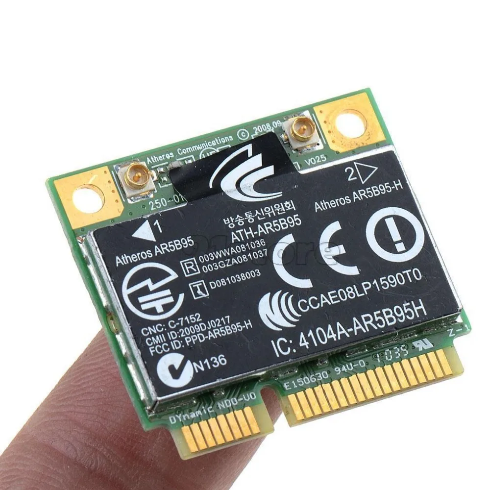 Беспроводная карта адаптера для Atheros AR5B95 AR9285 802.11b/g/n Wifi Half Mini PCI E SPS:605560 005 HP CQ62 G42 CQ56 G6