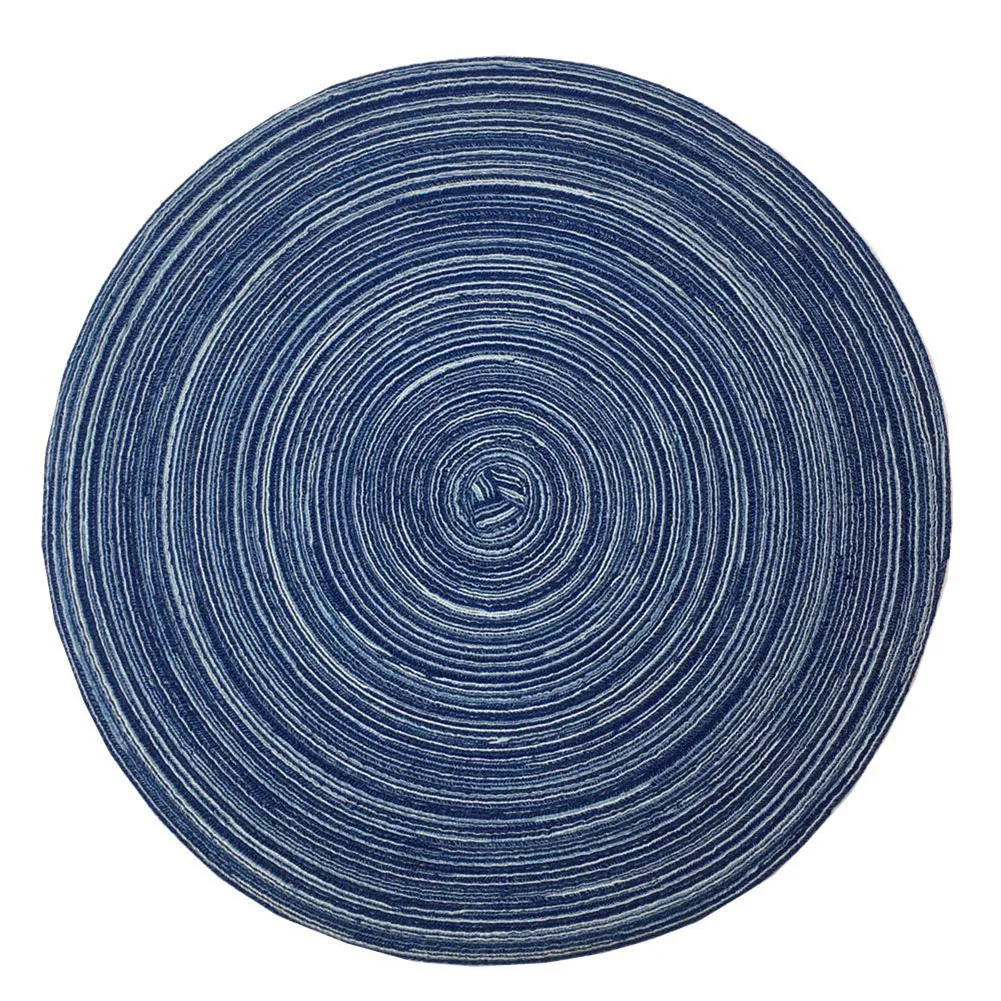 

4pcs Home Kitchen Table Decoration Round Placement Woven Heat Resistant Non-Slip Waterproof