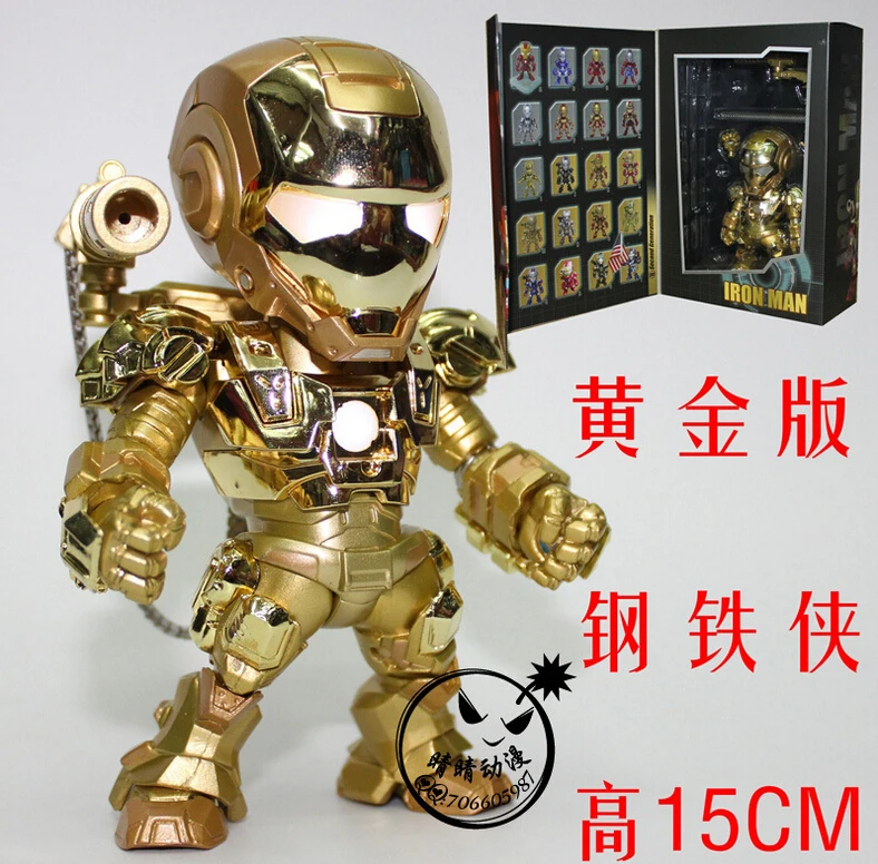

10pcs/lot 15cm The Avenger Iron Man Action Figure Superhero Iron Man Figure PVC Toy brinquedos P604 with original box