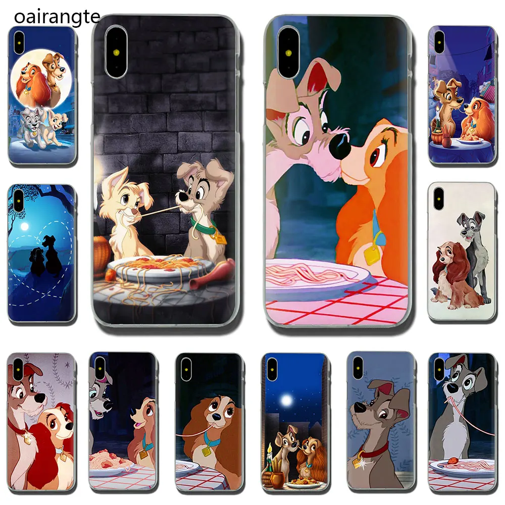 

Cartoon dog Lady and Tramp Hard Phone Case for Apple iPhone XR XS Max X 8 7 6 6S Plus
