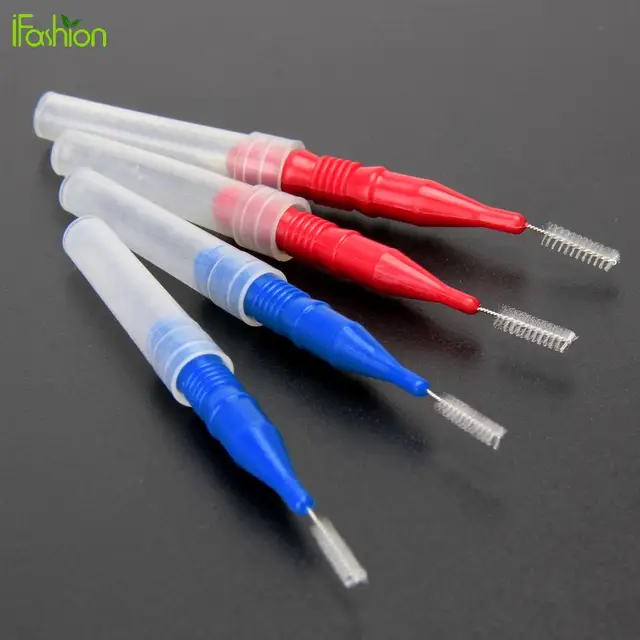 50PCS Tooth Flossing Head Soft Plastic Interdental Brush Oral Hygiene